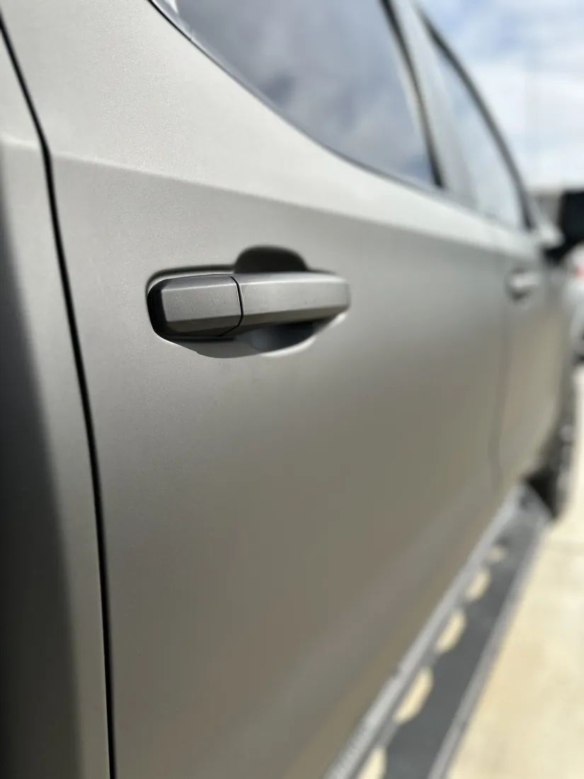 Satin finish color change wrap detail shot — Full Curl Graphix